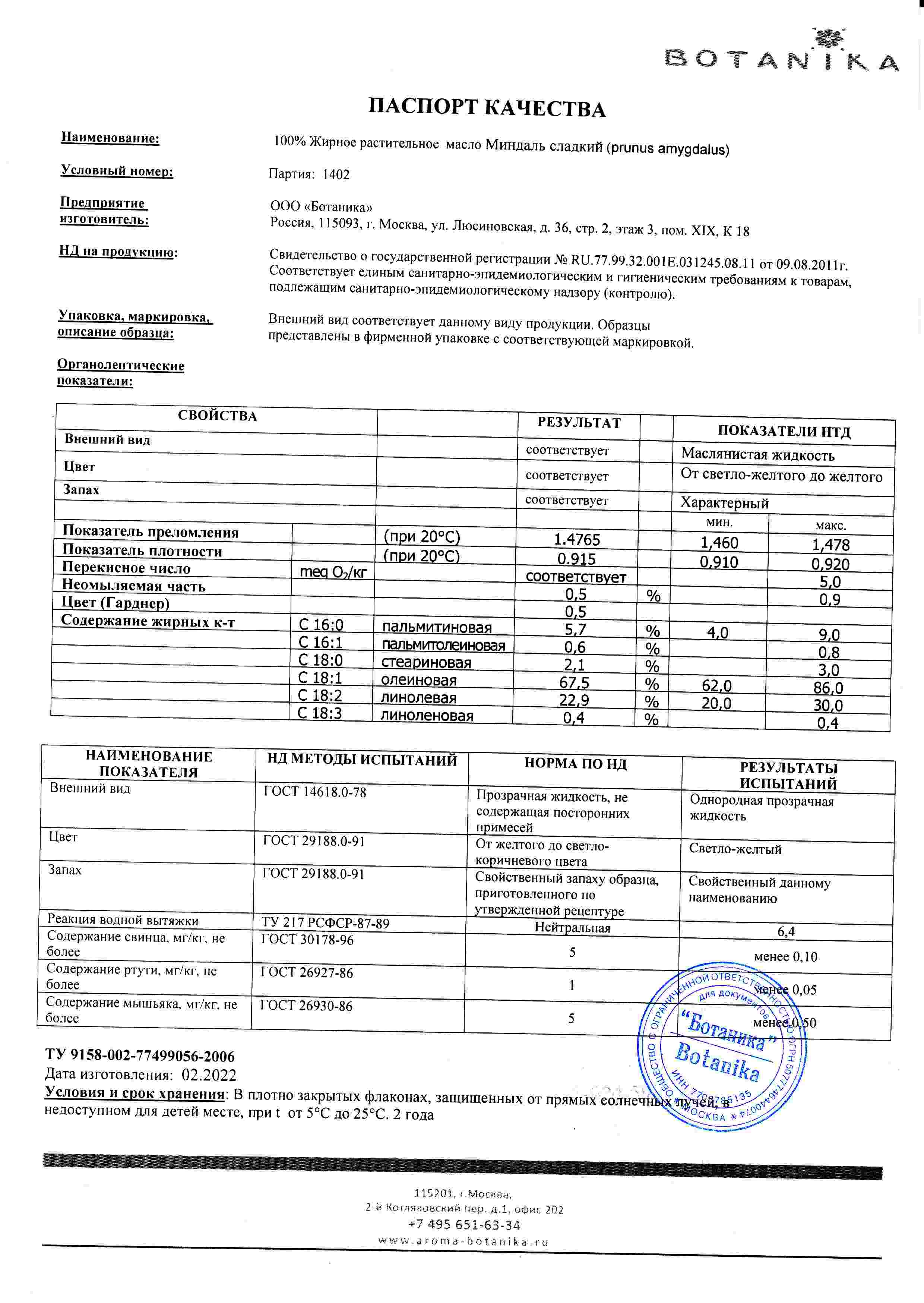 Паспорт №022022